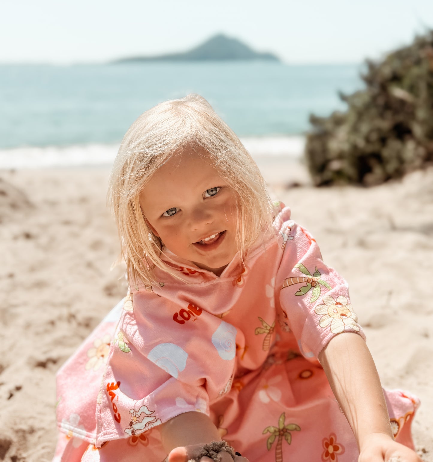 Ocean Disco ~ Hooded poncho beach towel