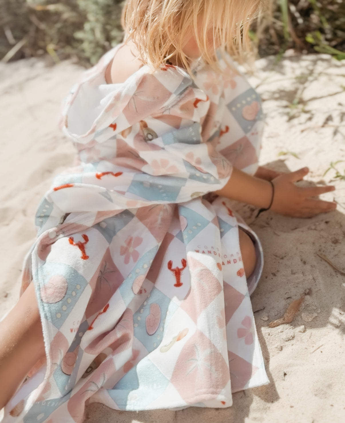 Coastal Cali ~ Hooded poncho beach towel