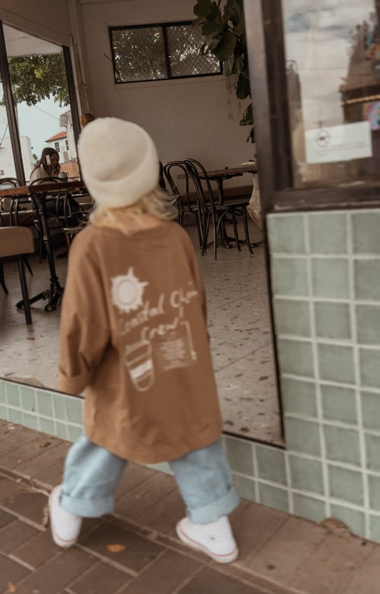 Coastal Chino Crew Long Sleeve Tee - Grom