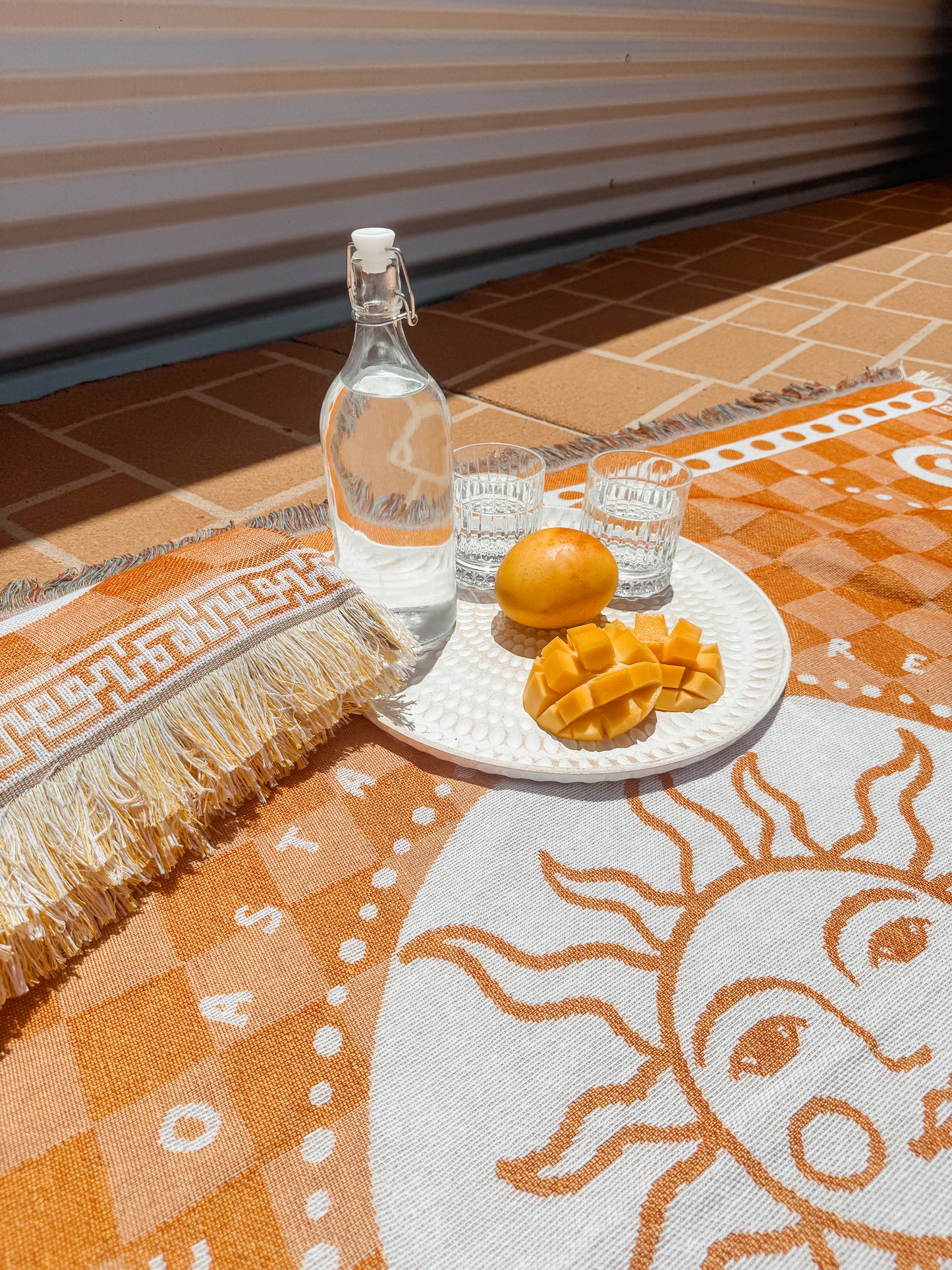 Peachy Picnic Rug