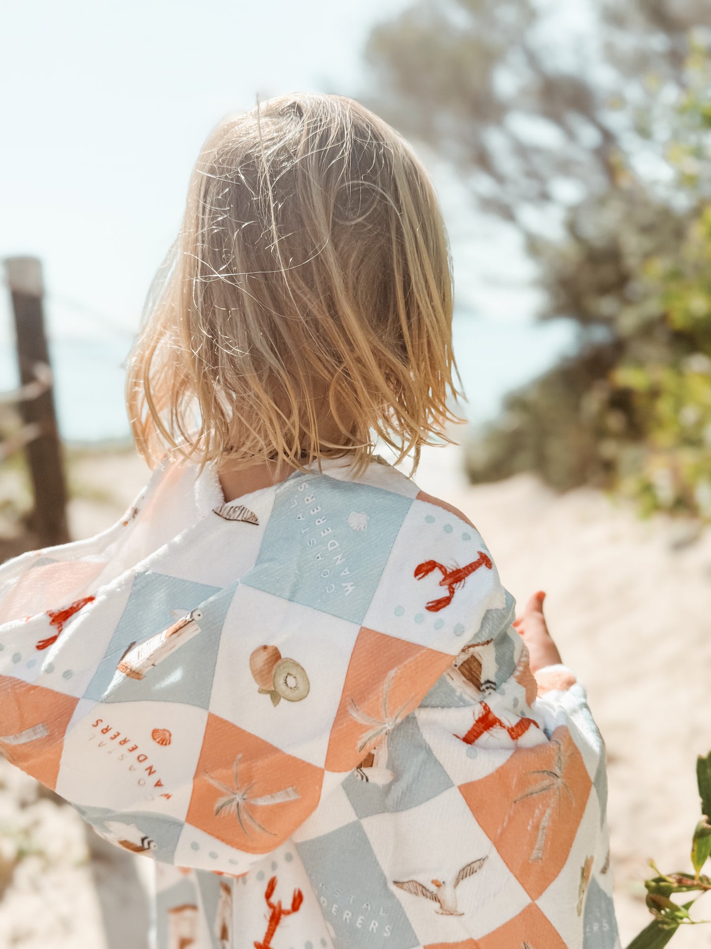 Coastal Cabana ~ Hooded poncho beach towel