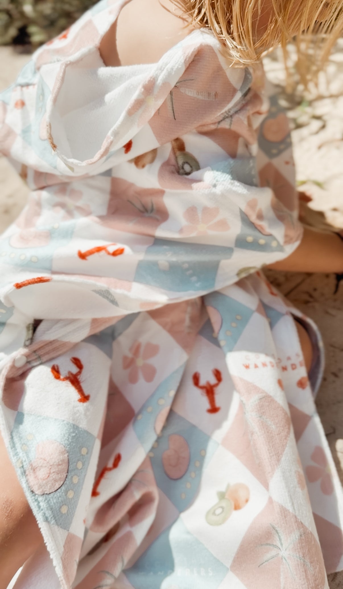 Coastal Cali ~ Hooded poncho beach towel