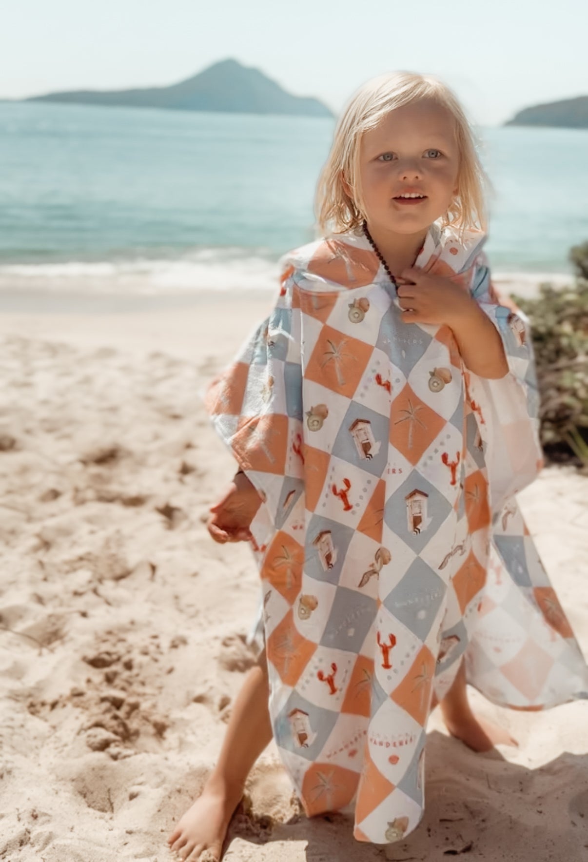 Coastal Cabana ~ Hooded poncho beach towel