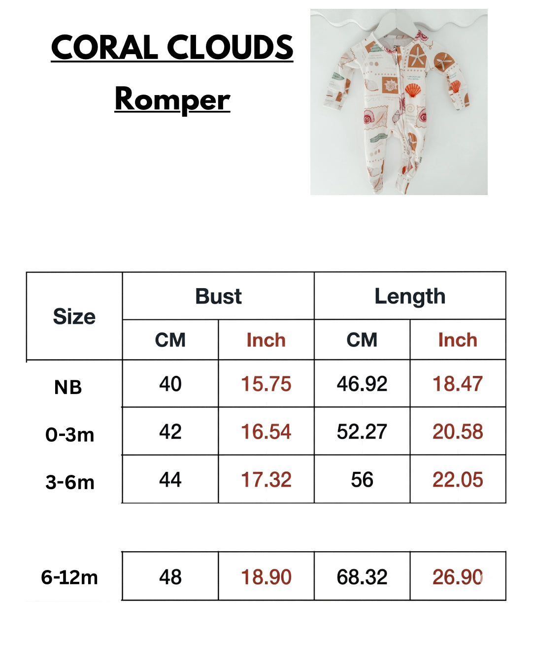 Coral Clouds Romper