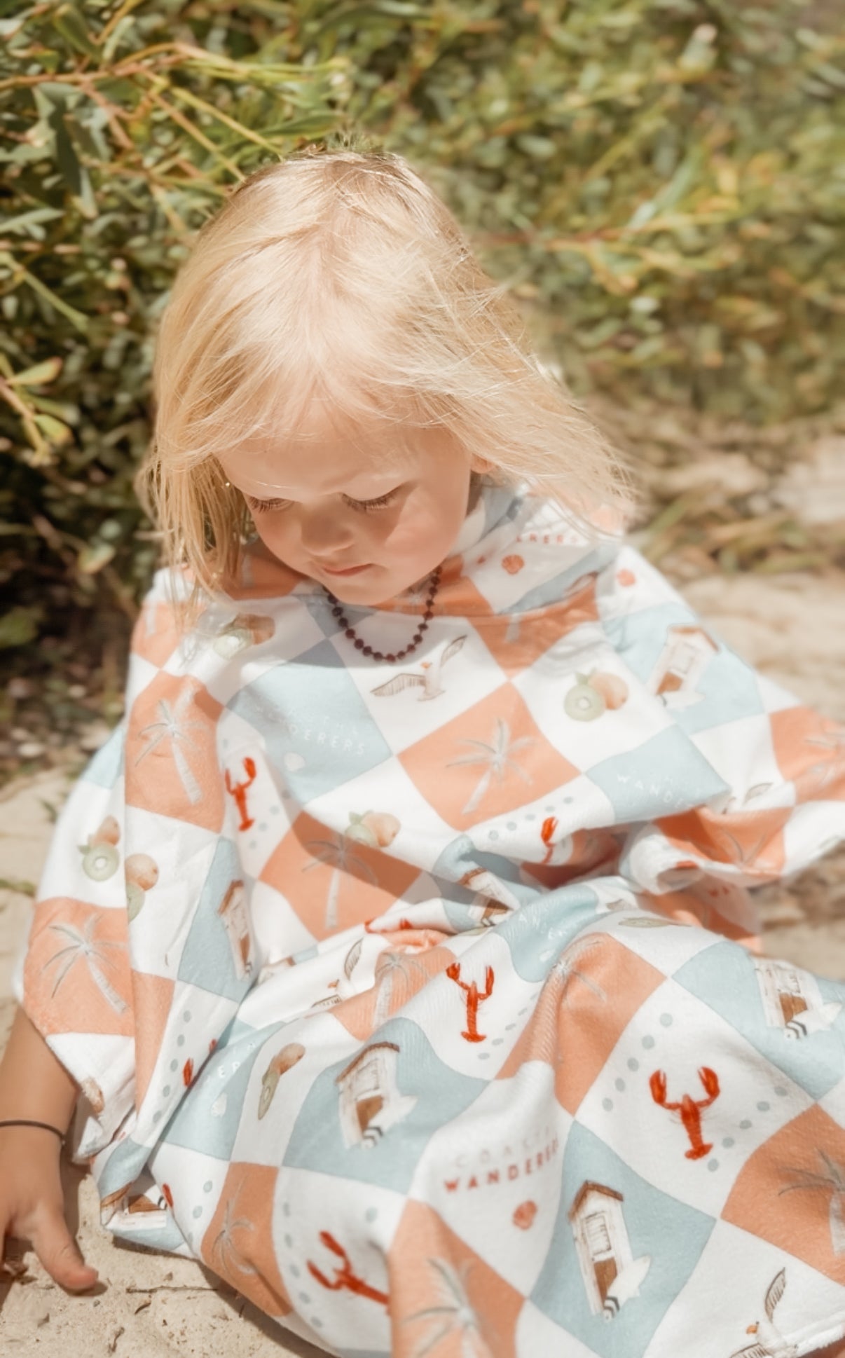 Coastal Cabana ~ Hooded poncho beach towel