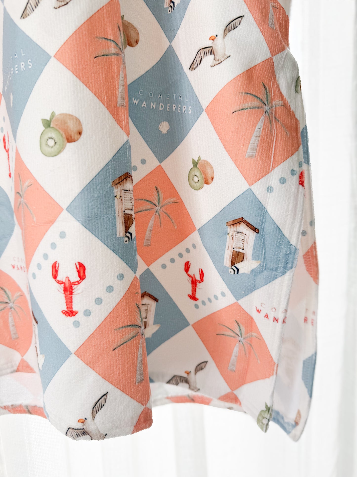 Coastal Cabana ~ Hooded poncho beach towel