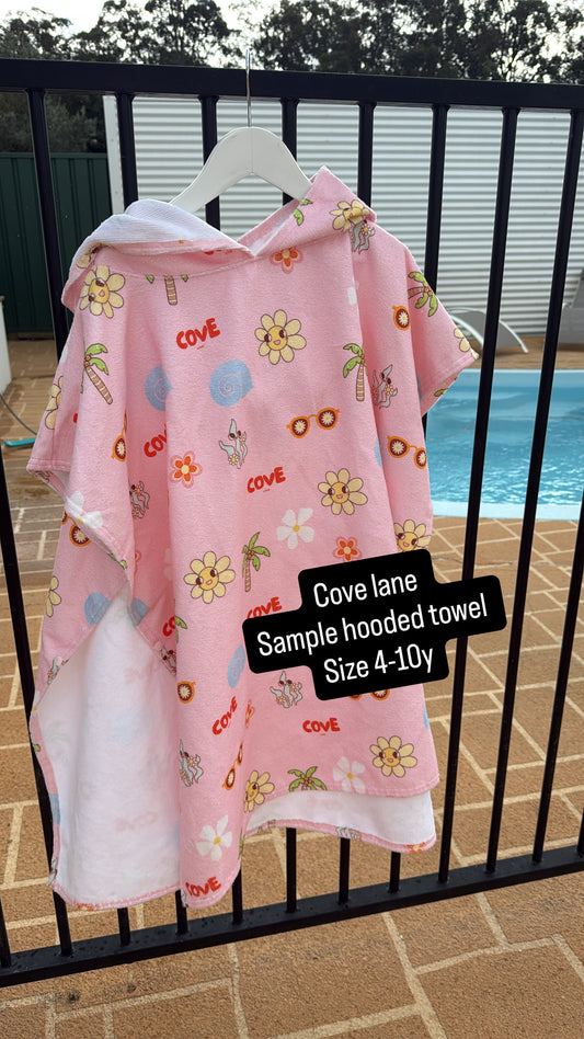 Sample hooded beach towel