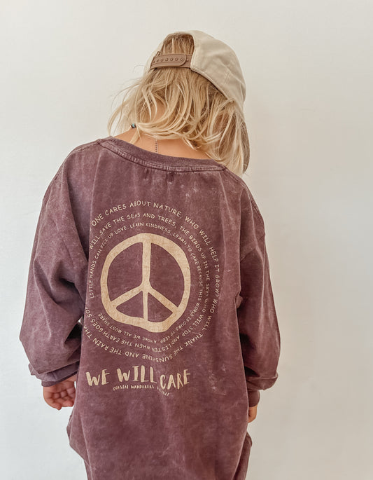 WE WILL CARE long sleeve shirt