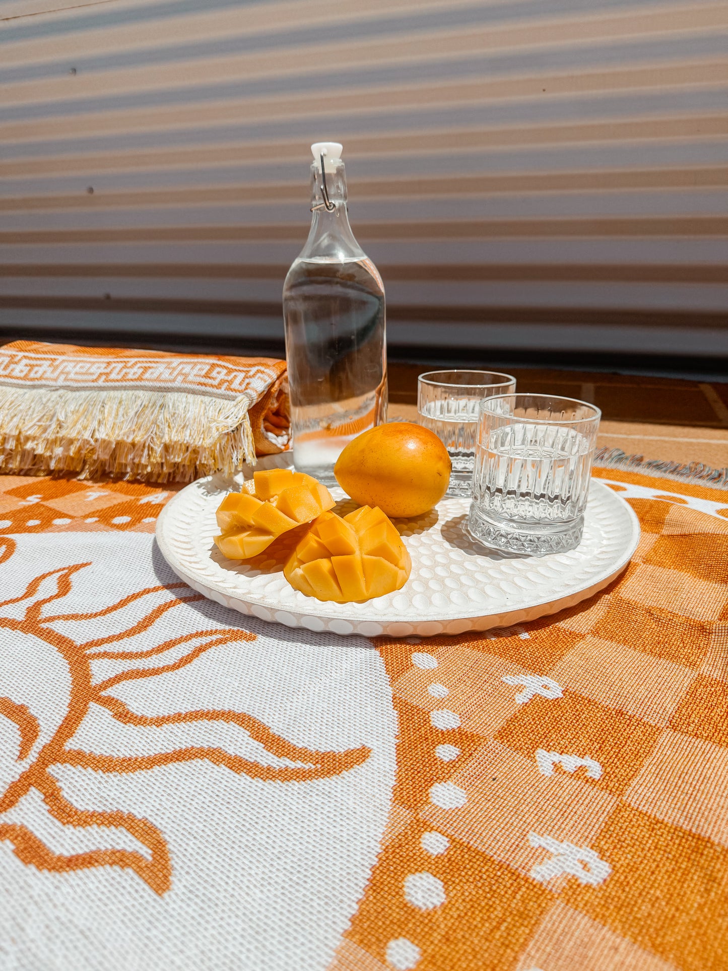 Peachy Picnic Rug