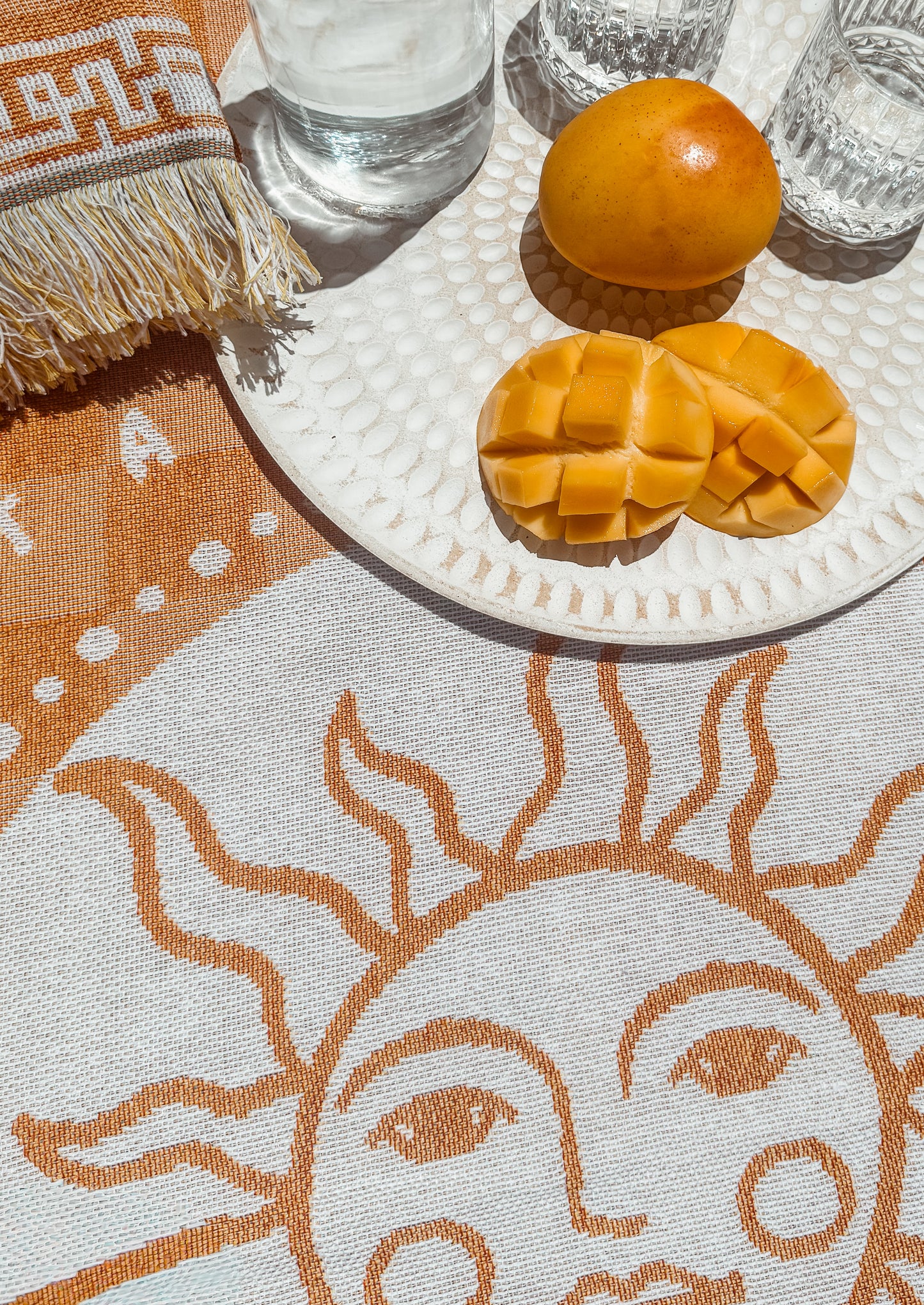 Peachy Picnic Rug