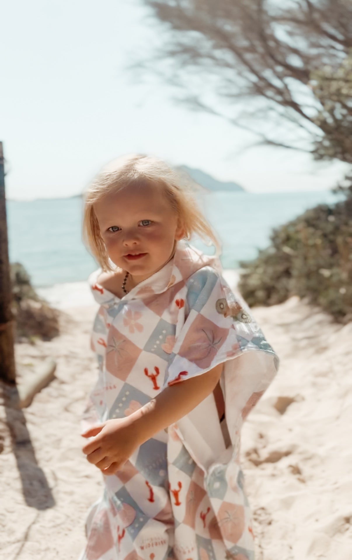 Coastal Cali ~ Hooded poncho beach towel