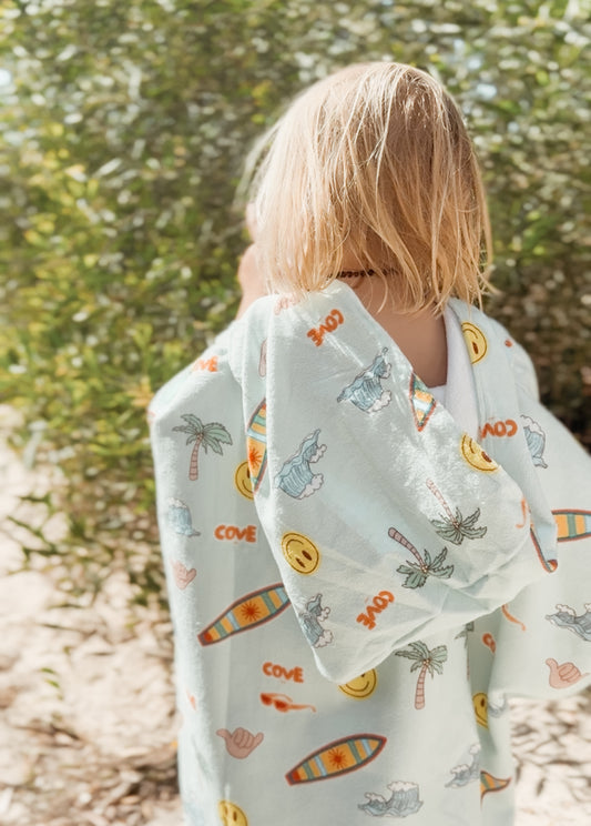 Salty Grom ~ Hooded poncho beach towel
