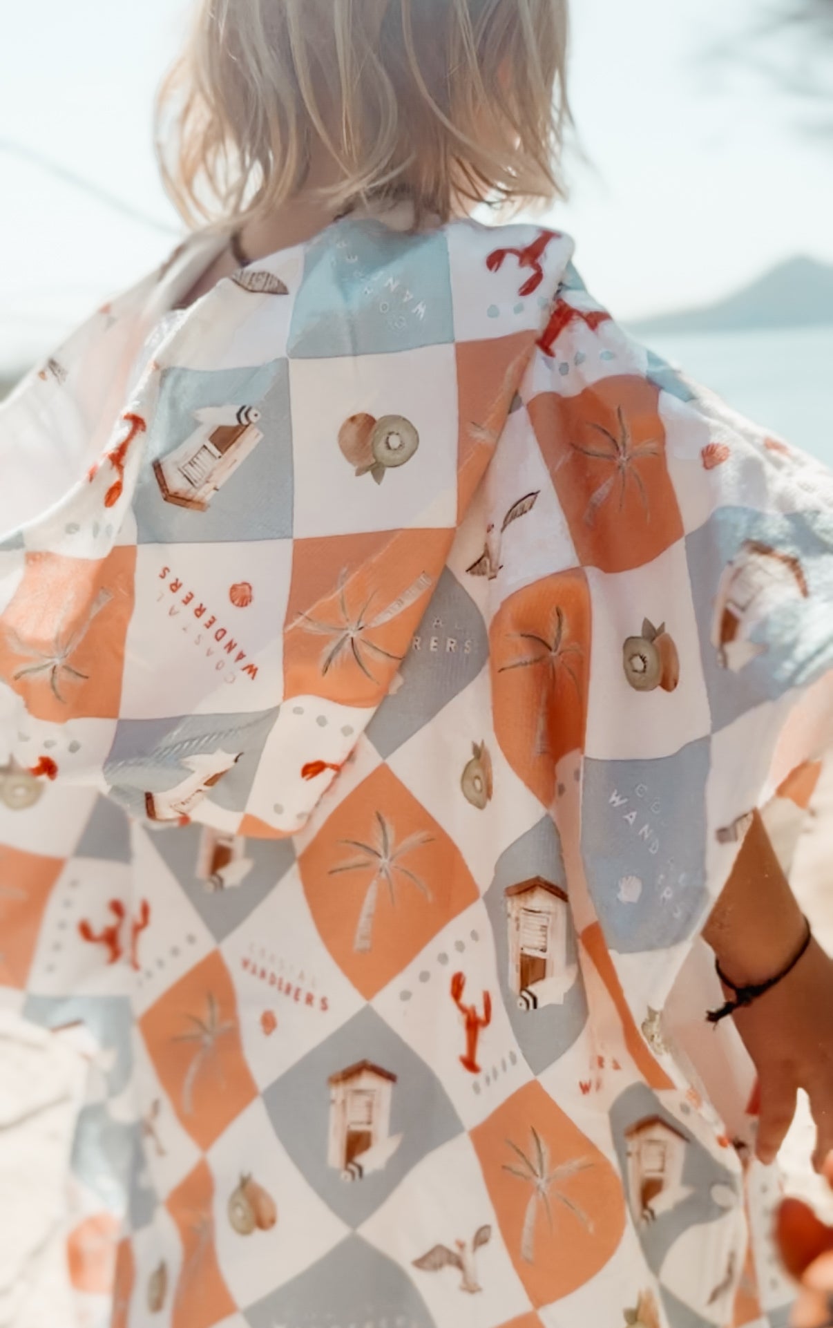 Coastal Cabana ~ Hooded poncho beach towel