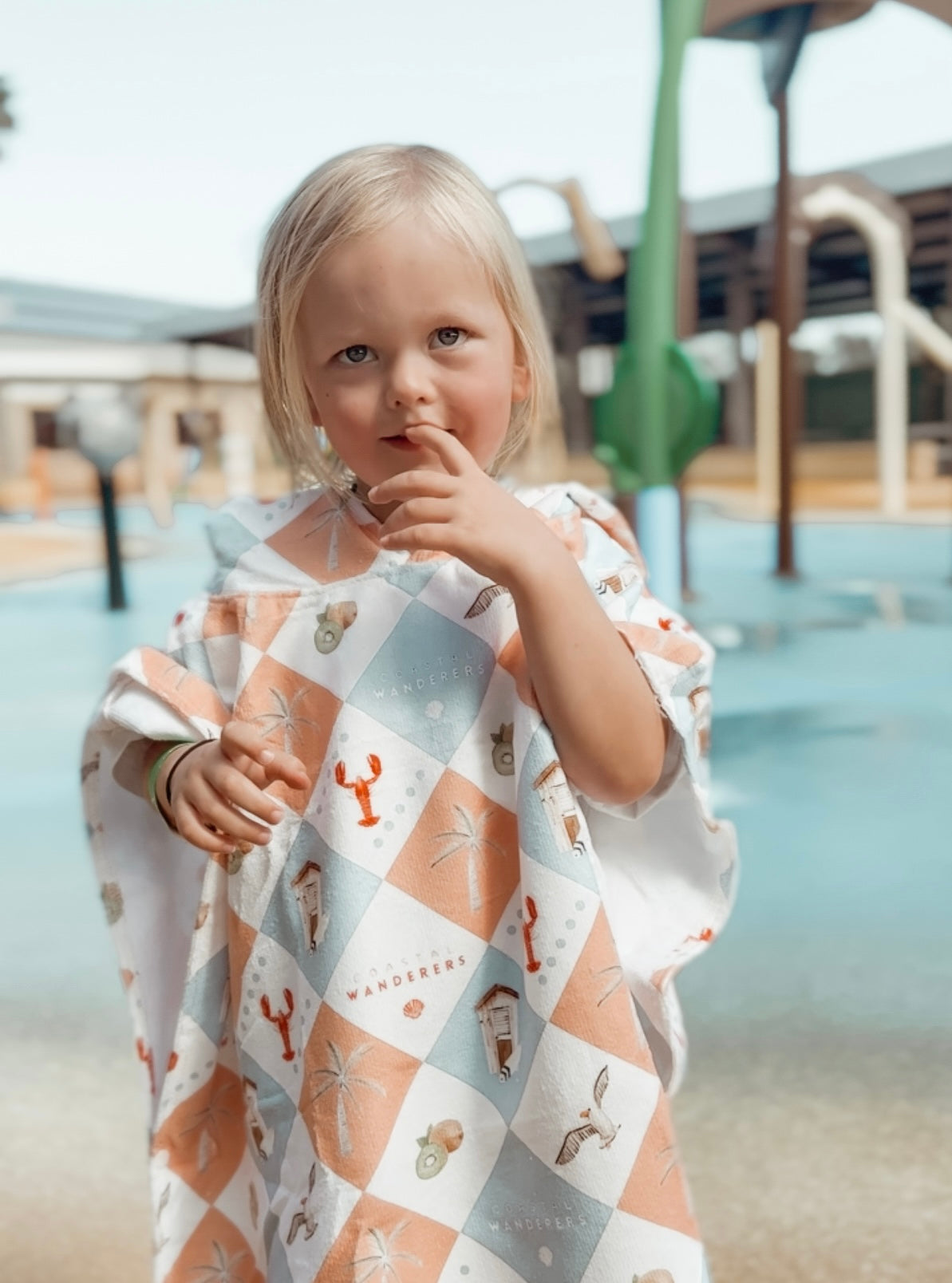 Coastal Cabana ~ Hooded poncho beach towel